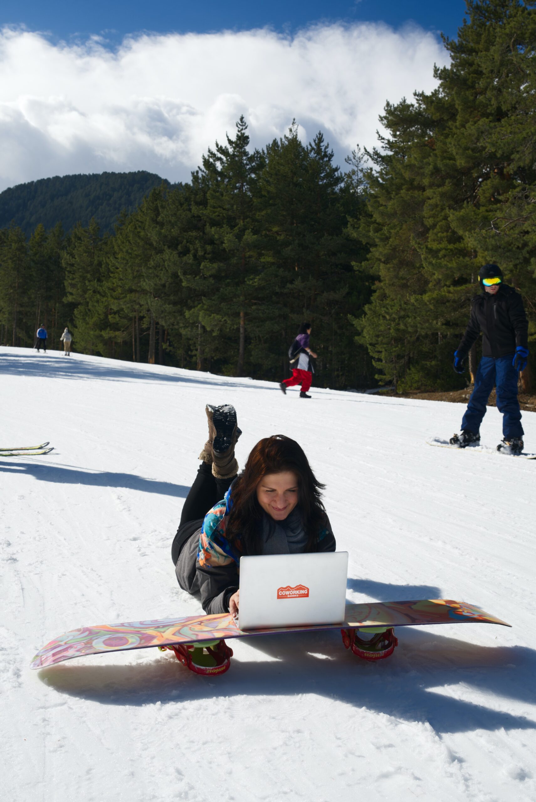 Photo by Coworking Bansko: https://www.pexels.com/photo/woman-lying-on-front-on-snow-using-laptop-4137602/